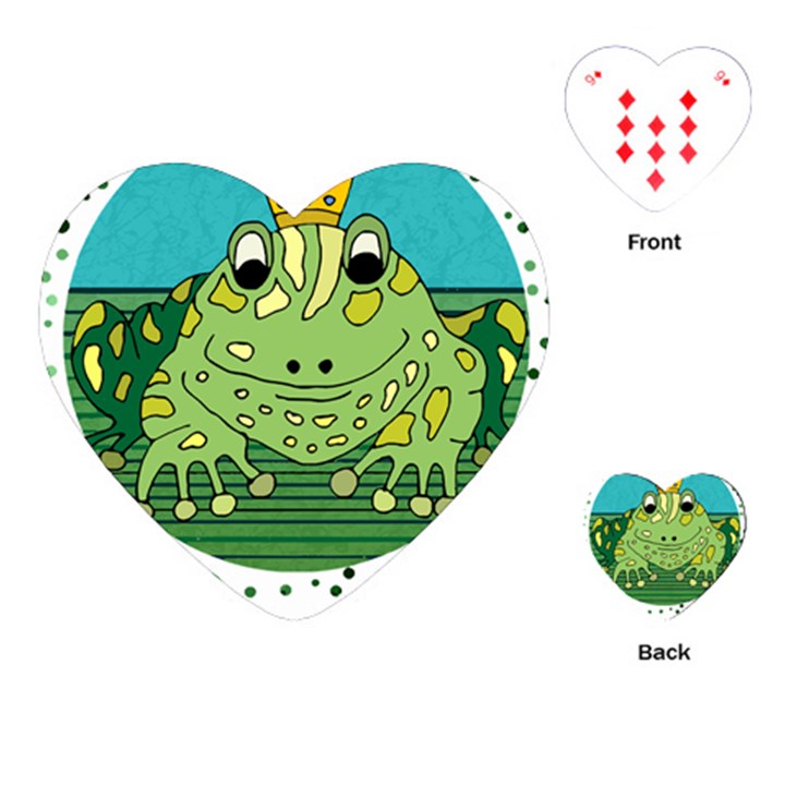 Frog Lovers Gift T- Shirtfrog T- Shirt Playing Cards Single Design (Heart)