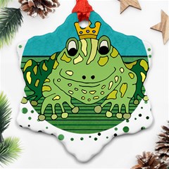 Frog Lovers Gift T- Shirtfrog T- Shirt Ornament (snowflake) by ZUXUMI