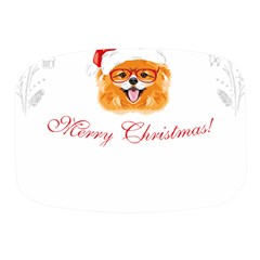 Pomeranian Dog T-shirthappy Pomeranian Dog Wearing Eyeglasses And Santa Hat T-shirt Mini Square Pill Box by EnriqueJohnson