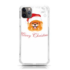 Pomeranian Dog T-shirthappy Pomeranian Dog Wearing Eyeglasses And Santa Hat T-shirt Iphone 11 Pro Max 6 5 Inch Tpu Uv Print Case by EnriqueJohnson