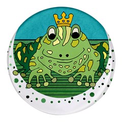 Frog Lovers Gift T- Shirtfrog T- Shirt Round Glass Fridge Magnet (4 Pack) by ZUXUMI