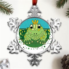 Frog Lovers Gift T- Shirtfrog T- Shirt Metal Small Snowflake Ornament by ZUXUMI