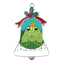 Frog Lovers Gift T- Shirtfrog T- Shirt Metal Holly Leaf Bell Ornament by ZUXUMI