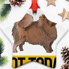 Pomeranian T-shirtnope Not Today Pomeranian 24 T-shirt Ornament (star) by EnriqueJohnson