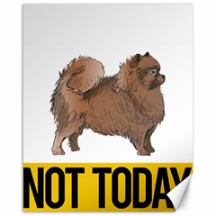 Pomeranian T-shirtnope Not Today Pomeranian 24 T-shirt Canvas 16  X 20  by EnriqueJohnson