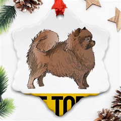 Pomeranian T-shirtnope Not Today Pomeranian 24 T-shirt Ornament (snowflake) by EnriqueJohnson