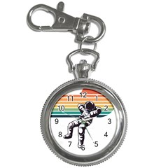 Funny Astronaut In Space T- Shirt Astronaut Relaxing In The Stars T- Shirt Key Chain Watches by ZUXUMI