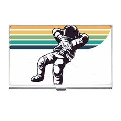 Funny Astronaut In Space T- Shirt Astronaut Relaxing In The Stars T- Shirt Business Card Holder by ZUXUMI