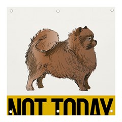 Pomeranian T-shirtnope Not Today Pomeranian 24 T-shirt Banner And Sign 3  X 3  by EnriqueJohnson