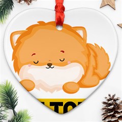 Pomeranian T-shirtnope Not Today Pomeranian 31 T-shirt Ornament (heart) by EnriqueJohnson