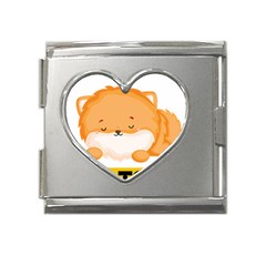 Pomeranian T-shirtnope Not Today Pomeranian 31 T-shirt Mega Link Heart Italian Charm (18mm) by EnriqueJohnson