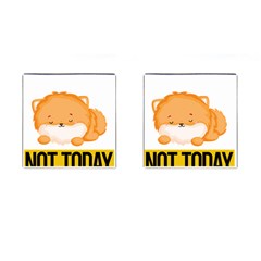 Pomeranian T-shirtnope Not Today Pomeranian 31 T-shirt Cufflinks (square) by EnriqueJohnson