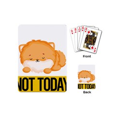 Pomeranian T-shirtnope Not Today Pomeranian 31 T-shirt Playing Cards Single Design (mini) by EnriqueJohnson