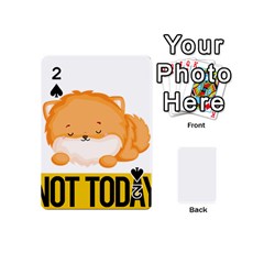 Pomeranian T-shirtnope Not Today Pomeranian 31 T-shirt Playing Cards 54 Designs (mini) by EnriqueJohnson