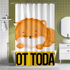 Pomeranian T-shirtnope Not Today Pomeranian 31 T-shirt Shower Curtain 48  X 72  (small)  by EnriqueJohnson