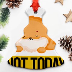 Pomeranian T-shirtnope Not Today Pomeranian 31 T-shirt Christmas Tree Ornament (two Sides) by EnriqueJohnson