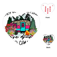 Funny Camping Sayings T- Shirt Funny Camping T- Shirt Playing Cards Single Design (heart) by ZUXUMI