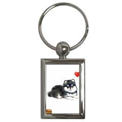 Pomeranian T-shirtsteal Your Heart Pomeranian 52 T-shirt Key Chain (rectangle) by EnriqueJohnson