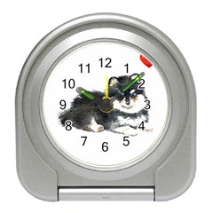 Pomeranian T-shirtsteal Your Heart Pomeranian 52 T-shirt Travel Alarm Clock by EnriqueJohnson