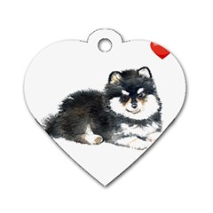 Pomeranian T-shirtsteal Your Heart Pomeranian 52 T-shirt Dog Tag Heart (one Side) by EnriqueJohnson