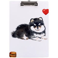 Pomeranian T-shirtsteal Your Heart Pomeranian 52 T-shirt A4 Acrylic Clipboard by EnriqueJohnson