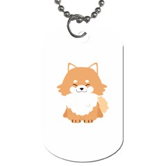 Pomeranian T-shirtwhite Look Calm Pomeranian 13 T-shirt Dog Tag (two Sides) by EnriqueJohnson