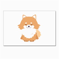 Pomeranian T-shirtwhite Look Calm Pomeranian 13 T-shirt Postcard 4 x 6  (pkg Of 10) by EnriqueJohnson