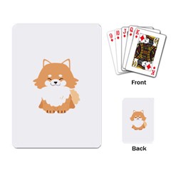 Pomeranian T-shirtwhite Look Calm Pomeranian 13 T-shirt Playing Cards Single Design (rectangle) by EnriqueJohnson