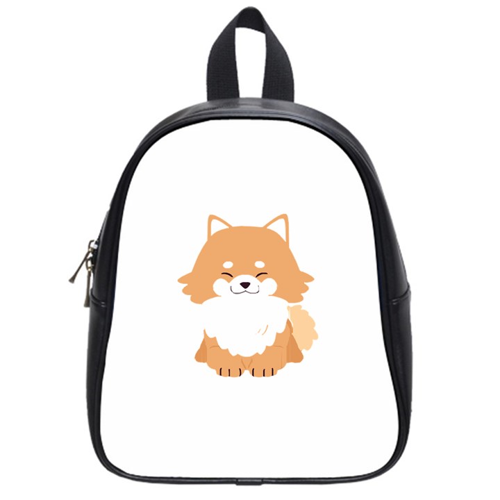 Pomeranian T-shirtwhite Look Calm Pomeranian 13 T-shirt School Bag (Small)