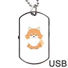 Pomeranian T-shirtwhite Look Calm Pomeranian 13 T-shirt Dog Tag Usb Flash (two Sides) by EnriqueJohnson