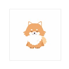 Pomeranian T-shirtwhite Look Calm Pomeranian 13 T-shirt Square Satin Scarf (30  X 30 ) by EnriqueJohnson