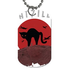 Funny Catzilla Petzilla Lovers T- Shirt Catzilla Funny Cat Shirt Humorous Cat T- Shirt Dog Tag (two Sides) by ZUXUMI