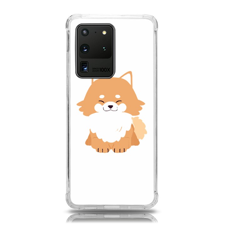 Pomeranian T-shirtwhite Look Calm Pomeranian 13 T-shirt Samsung Galaxy S20 Ultra 6.9 Inch TPU UV Case