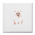 Pomeranian T-shirtwhite Look Calm Pomeranian 34 T-shirt Tile Coaster Front