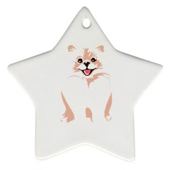 Pomeranian T-shirtwhite Look Calm Pomeranian 34 T-shirt Ornament (star) by EnriqueJohnson