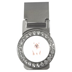 Pomeranian T-shirtwhite Look Calm Pomeranian 34 T-shirt Money Clips (cz)  by EnriqueJohnson