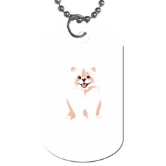 Pomeranian T-shirtwhite Look Calm Pomeranian 34 T-shirt Dog Tag (one Side) by EnriqueJohnson