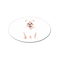 Pomeranian T-shirtwhite Look Calm Pomeranian 34 T-shirt Sticker Oval (100 Pack) by EnriqueJohnson