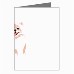 Pomeranian T-shirtwhite Look Calm Pomeranian 34 T-shirt Greeting Card by EnriqueJohnson