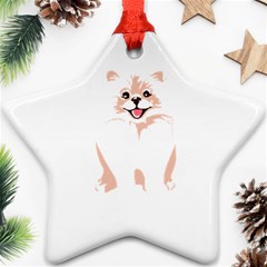 Pomeranian T-shirtwhite Look Calm Pomeranian 34 T-shirt Star Ornament (two Sides) by EnriqueJohnson