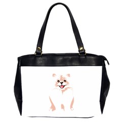 Pomeranian T-shirtwhite Look Calm Pomeranian 34 T-shirt Oversize Office Handbag (2 Sides) by EnriqueJohnson