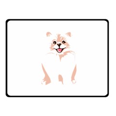 Pomeranian T-shirtwhite Look Calm Pomeranian 34 T-shirt Fleece Blanket (small) by EnriqueJohnson