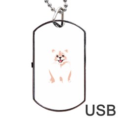 Pomeranian T-shirtwhite Look Calm Pomeranian 34 T-shirt Dog Tag Usb Flash (two Sides) by EnriqueJohnson