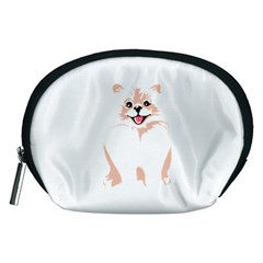 Pomeranian T-shirtwhite Look Calm Pomeranian 34 T-shirt Accessory Pouch (medium) by EnriqueJohnson