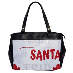 Funny Christmas Quote T- Shirt Be Naughty Save Santa The Trip Funny Christmas Quote T- Shirt Oversize Office Handbag by ZUXUMI