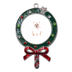 Pomeranian T-shirtwhite Look Calm Pomeranian 34 T-shirt Metal X mas Lollipop With Crystal Ornament