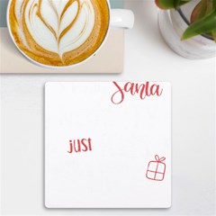 Funny Christmas Quote T- Shirt Sorry Santa Naughty Just Feels Too Nice Funny Christmas Quote T- Shir Uv Print Square Tile Coaster  by ZUXUMI