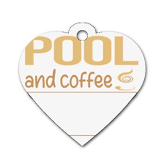 Pool T-shirtif It Involves Coffee Pool T-shirt Dog Tag Heart (one Side) by EnriqueJohnson