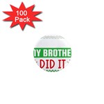 Funny Christmas Sweater T- Shirt Dear Santa My Brother Did It T- Shirt 1  Mini Magnets (100 pack)  Front