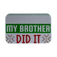 Funny Christmas Sweater T- Shirt Dear Santa My Brother Did It T- Shirt Open Lid Metal Box (silver)   by ZUXUMI